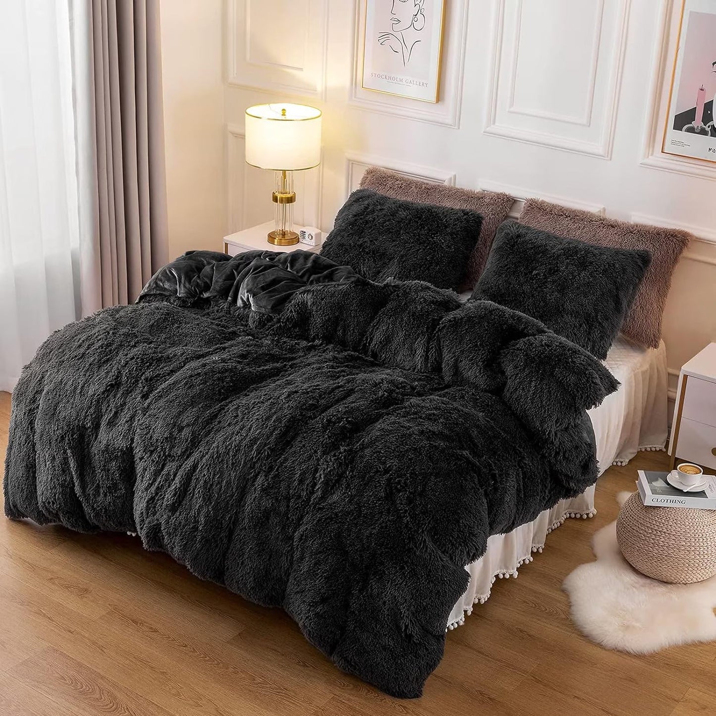 Lenjerie de pat moale și confortabilă Snuggbed - Negru (180x200 cm)