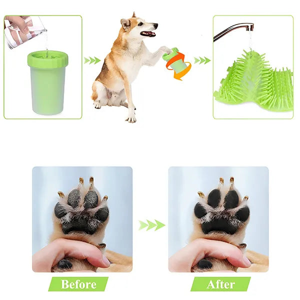 Dispozitiv de curățare pentru lăbuțele animalelor de companie | PAWSANI