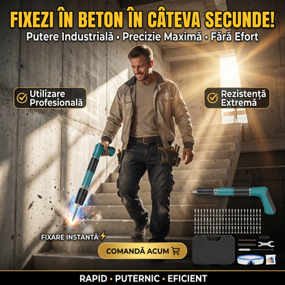 Pistol de Fixare Universal pentru Perete + Kit Accesorii