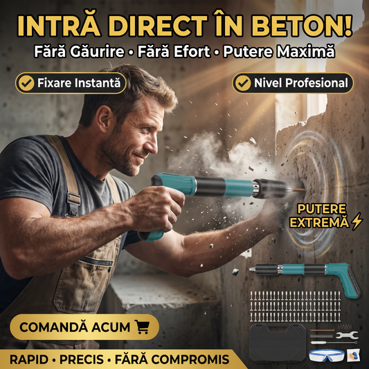 Pistol de Fixare Universal pentru Perete + Kit Accesorii